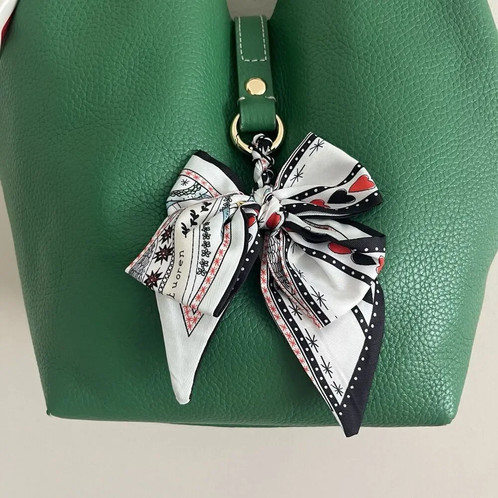 NWT La Via Firenze Green Leather Hobo Bag Made in Italy Shopper Tote Heritage